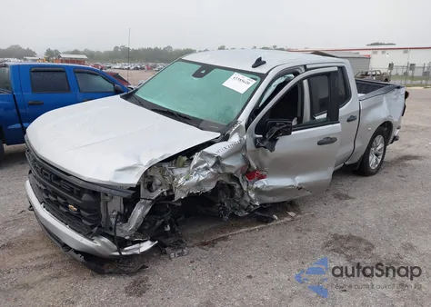 2022 Chevrolet Silverado 1500 2Wd Short Bed Custom из США, поврежденный, VIN 3GCPABEK0NG513706